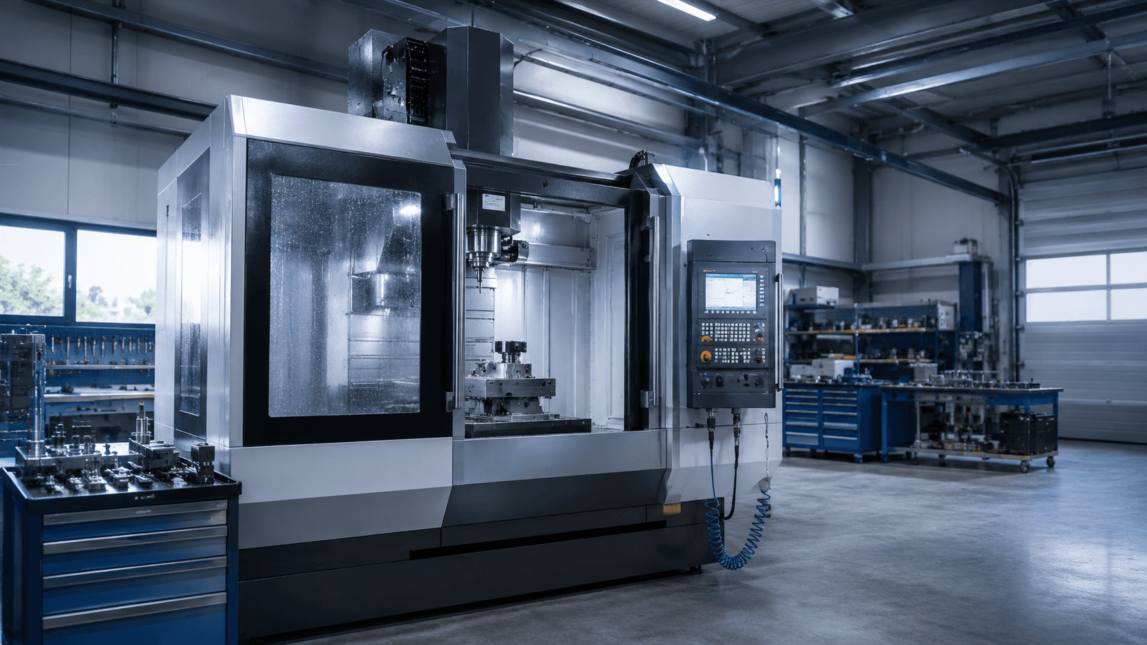 Gebrauchte Werkzeugmaschine in industrieller Umgebung