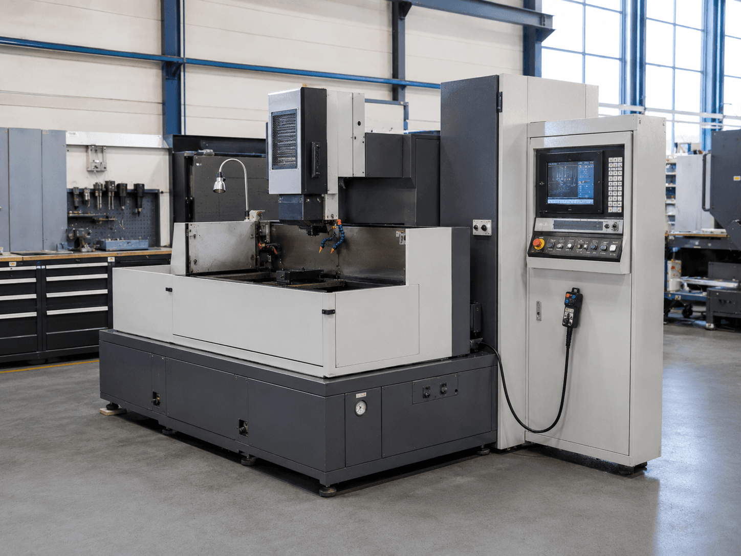 Gebrauchte Erodiermaschine in technischer Produktionsumgebung