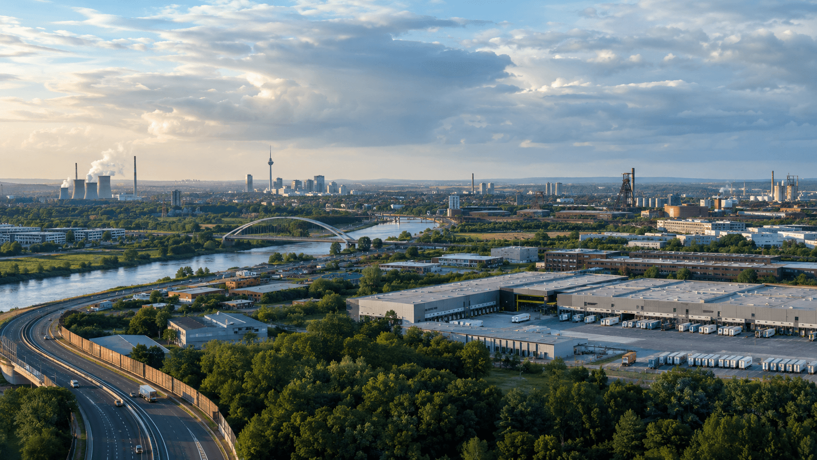 Gewerbe- und Maschinenumfeld im Raum Bochum