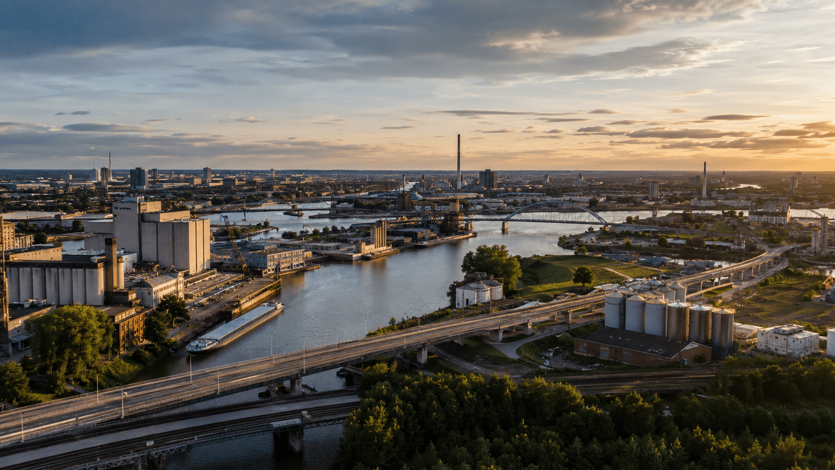 Industrie- und Logistikumfeld im Raum Duisburg