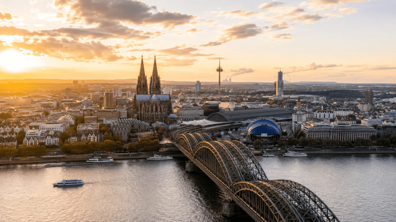 Stadtansicht und Gewerbeumfeld im Raum Köln